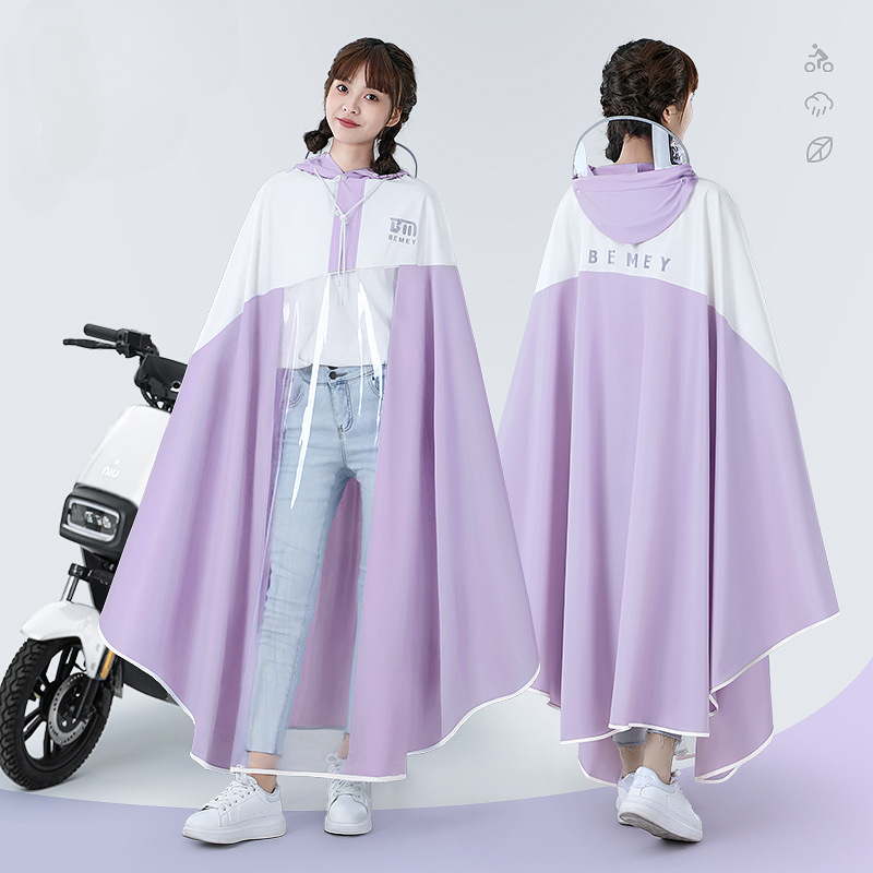 Cycling Rain Jacket Commute - Imperméable de vélo portable transparent à