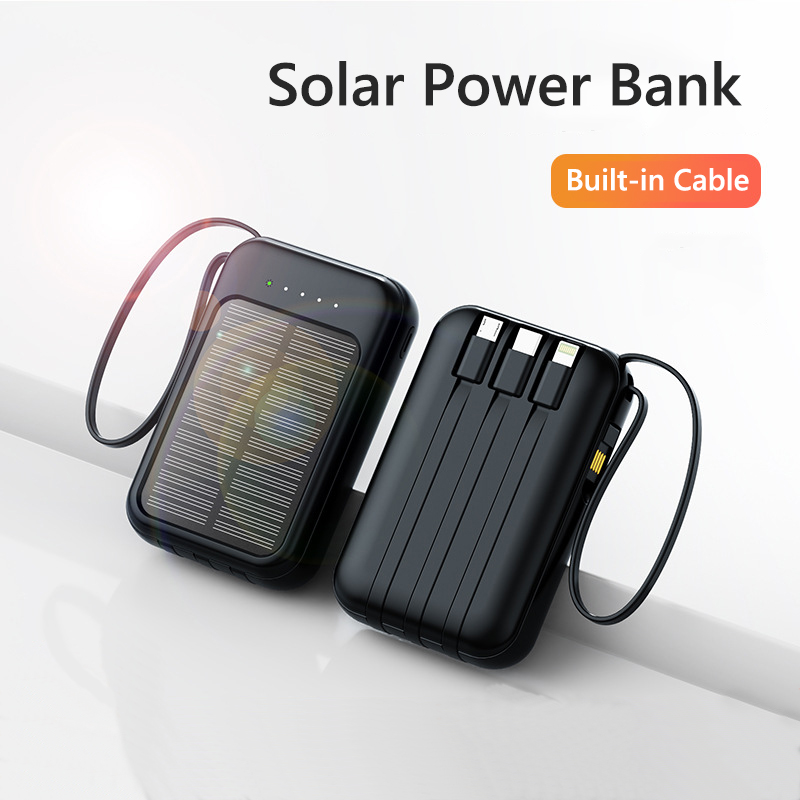 Usb Charger Dynamo - Batterie solaire 50000mAh câbles intégrés chargeur