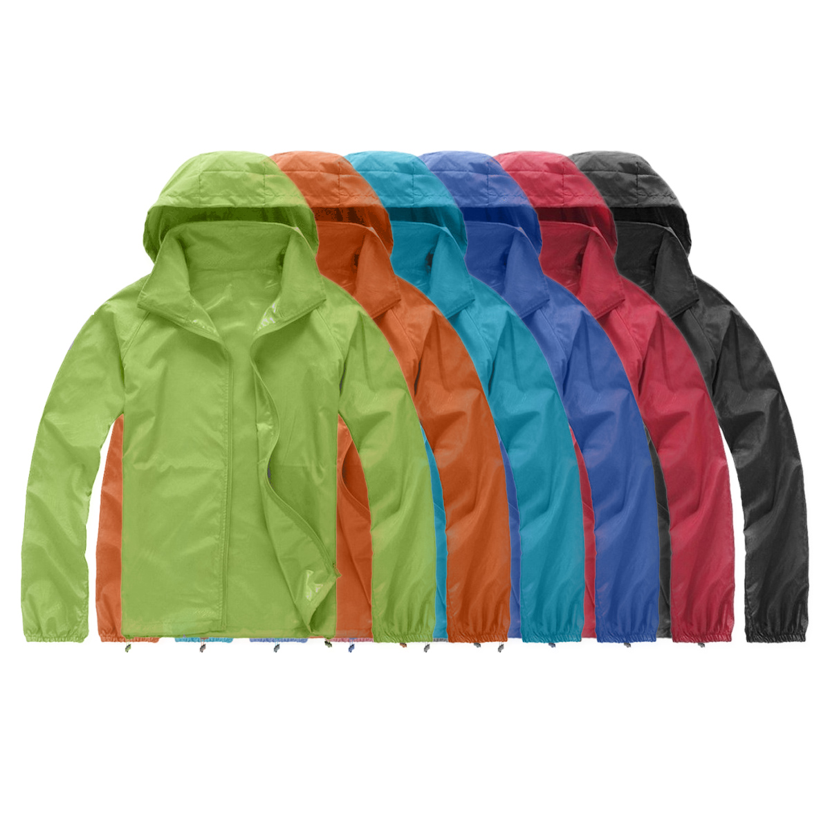 Cycling Rain Jacket Commute - Veste imperméable unisexe en tissu imperméable,