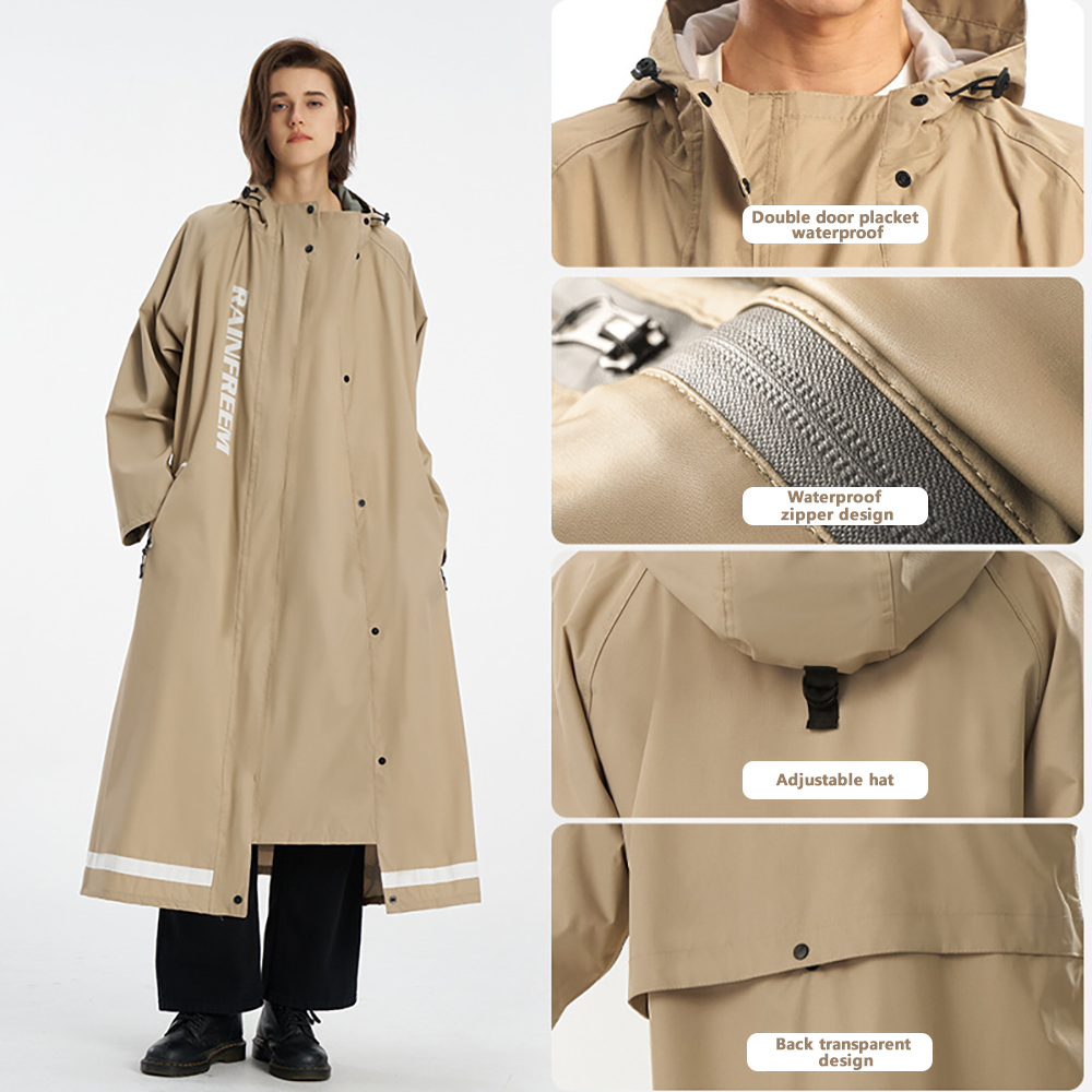 Poncho de pluie long imperméab - Cycling Rain Jacket Commute avis et prix