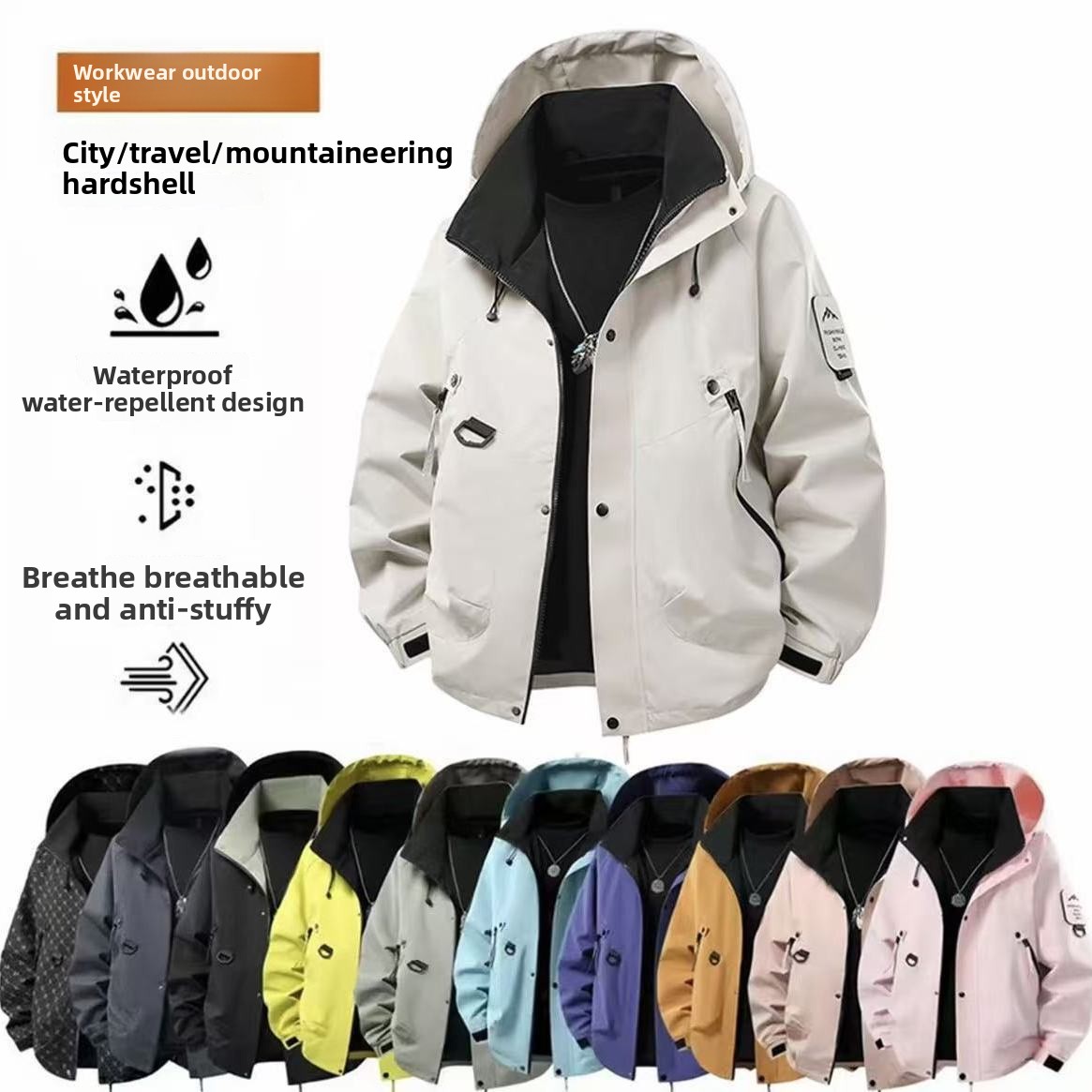 Veste imperméable unisexe UPF5 - Cycling Rain Jacket Commute avis et prix