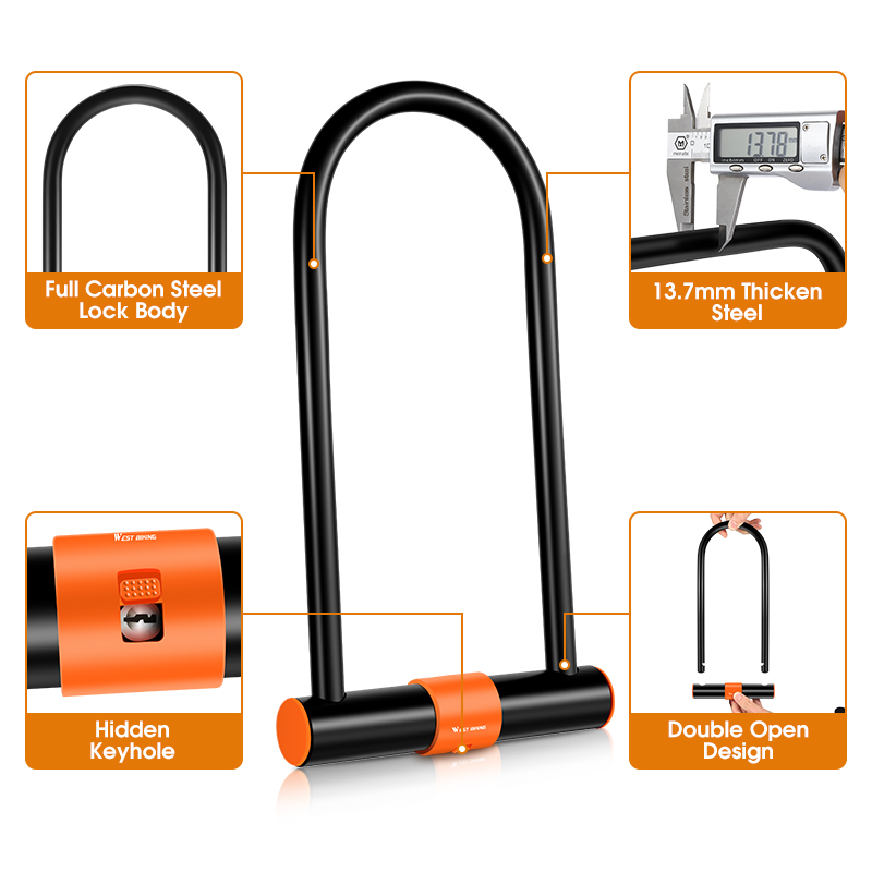 WEST BIKING Cadenas antivol do - U Lock Heavy Duty avis et prix